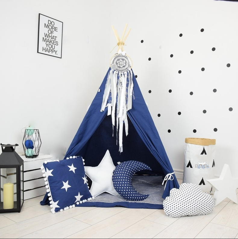 Cabana Teepee Azul Lisa