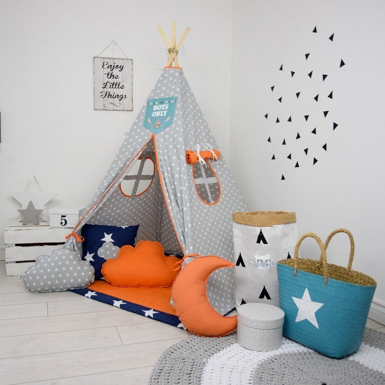 Cabana Teepee Cinza