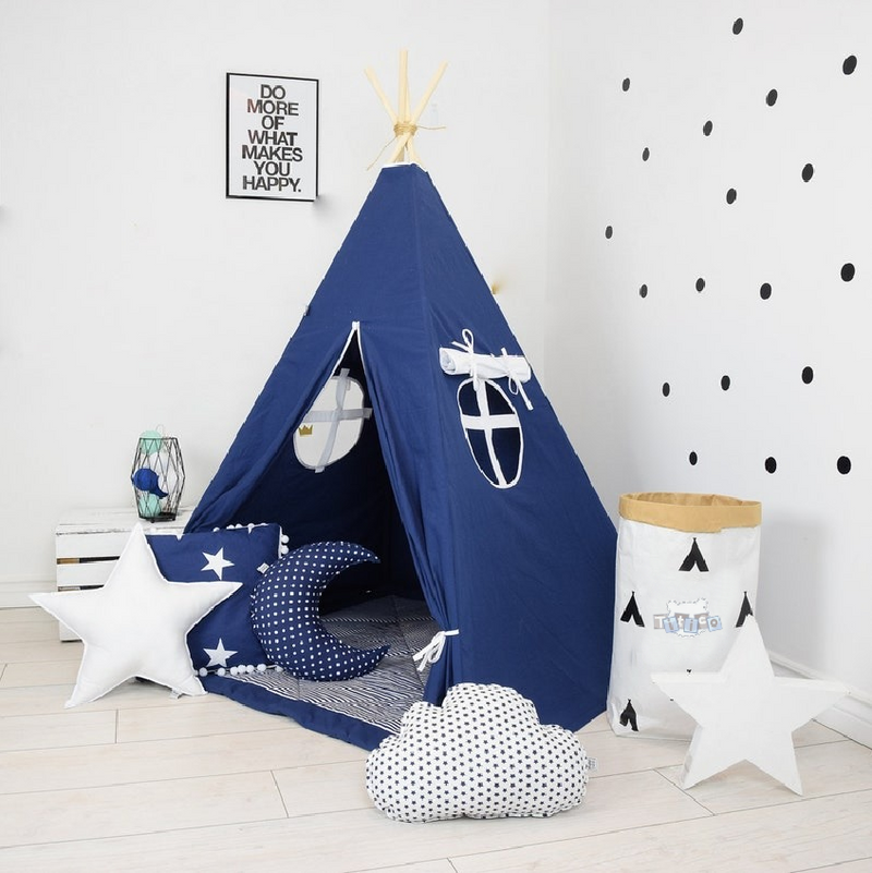 Cabana Teepee Azul Lisa