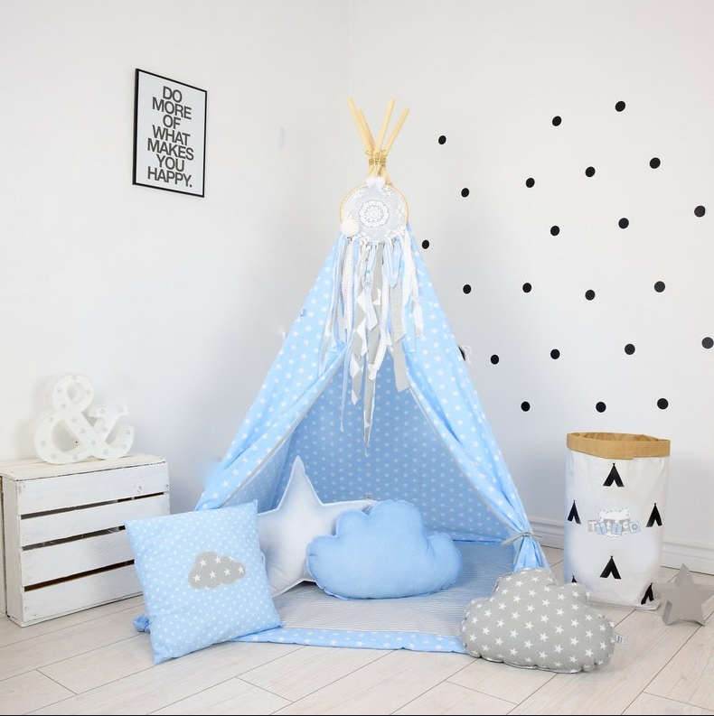 Cabana Teepee Azul Bebê