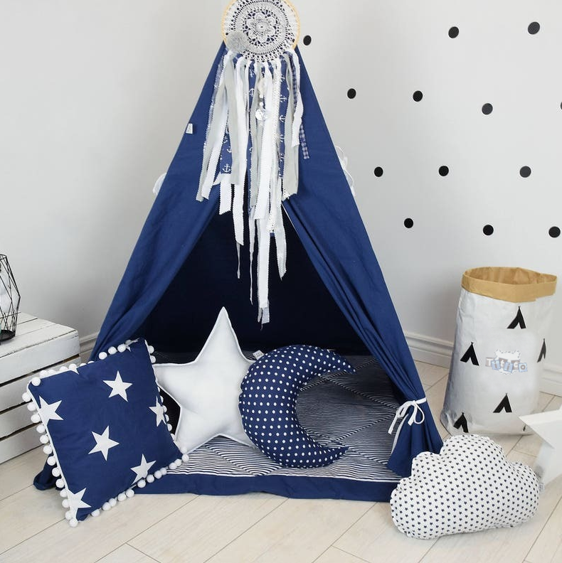 Cabana Teepee Azul Lisa