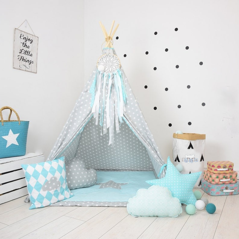 Cabana Teepee Verde Água